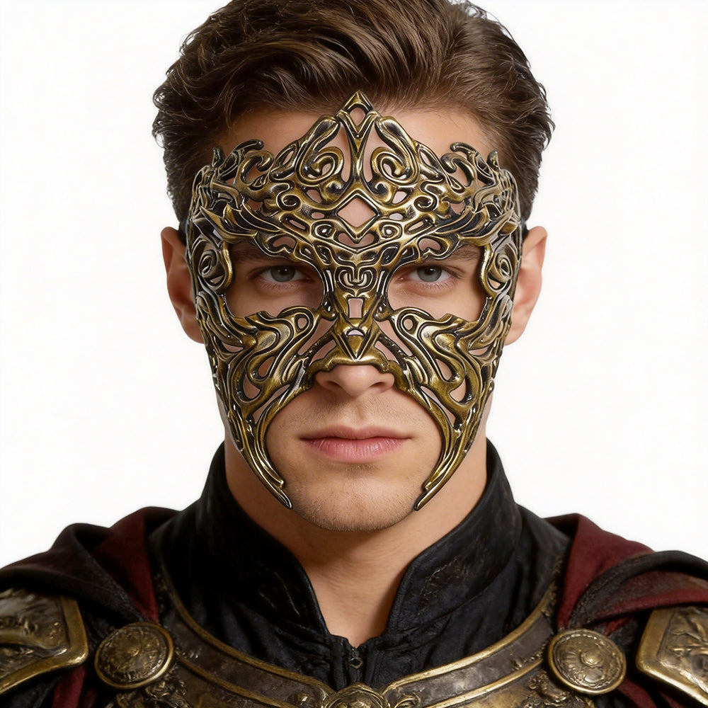 Alessandra Antique Gold Venetian Masquerade Mask – Party Mask