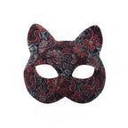 Vintage Floral Cat Masquerade Mask