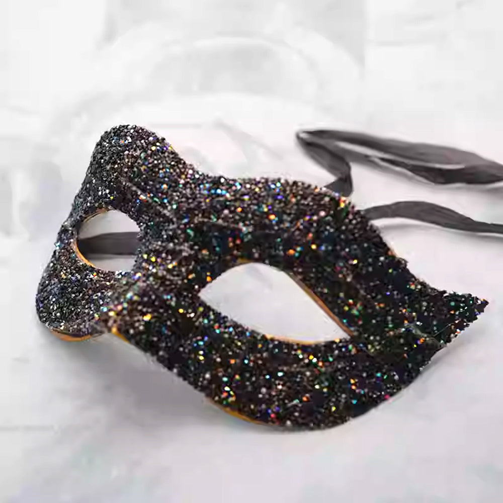 Black Glitter Masquerade Mask
