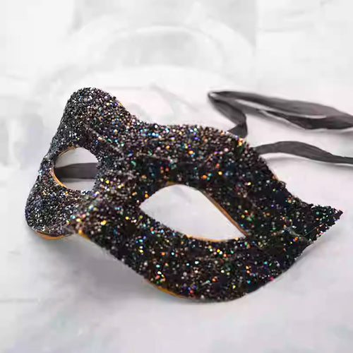 Black Glitter Masquerade Mask
