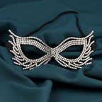 Bainca Winged Rhinestone Masquerade Mask