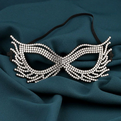 Bainca Winged Rhinestone Masquerade Mask