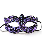 Shiny Sequin Masquerade Mask - Purple