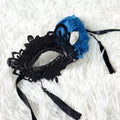 Asymmetrical Lace Masquerade Mask with Tassels