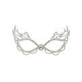 Bianca Silver Winged Rhinestone Masquerade Mask