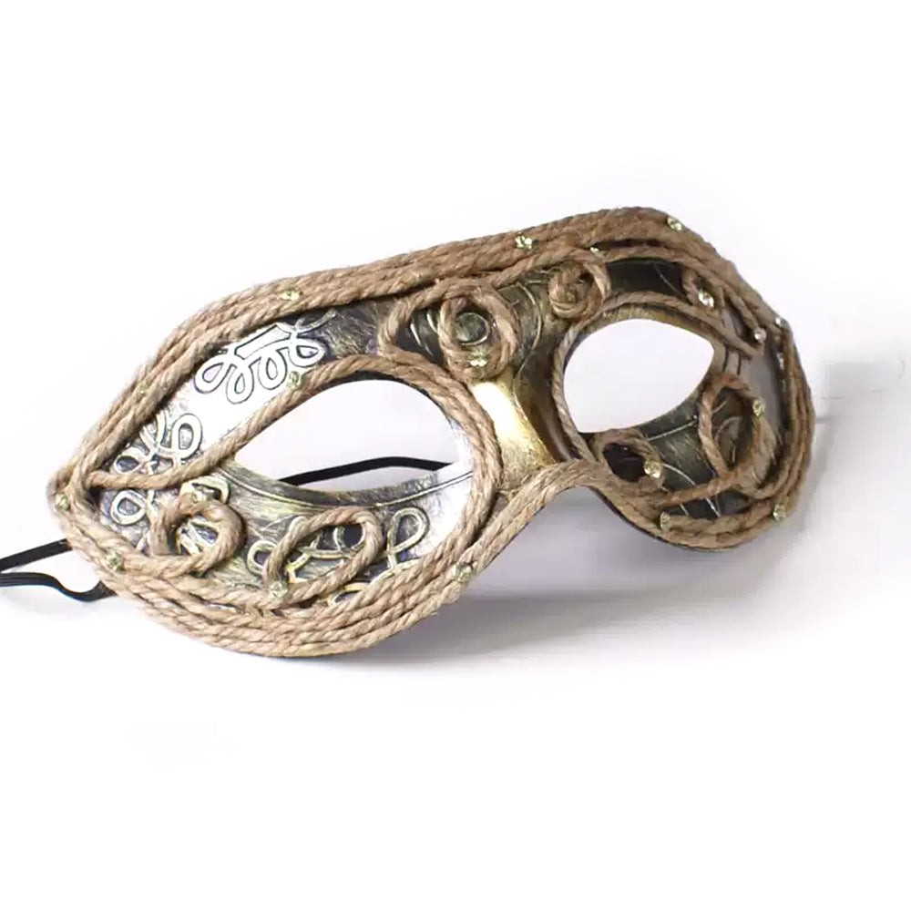 Vintage Gold Rope Masquerade Mask