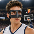 Gray Pattern Sports Face Guard (Lightweight)