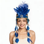 Giulia Boho Feather Headpiece with Braided Tassel Detail