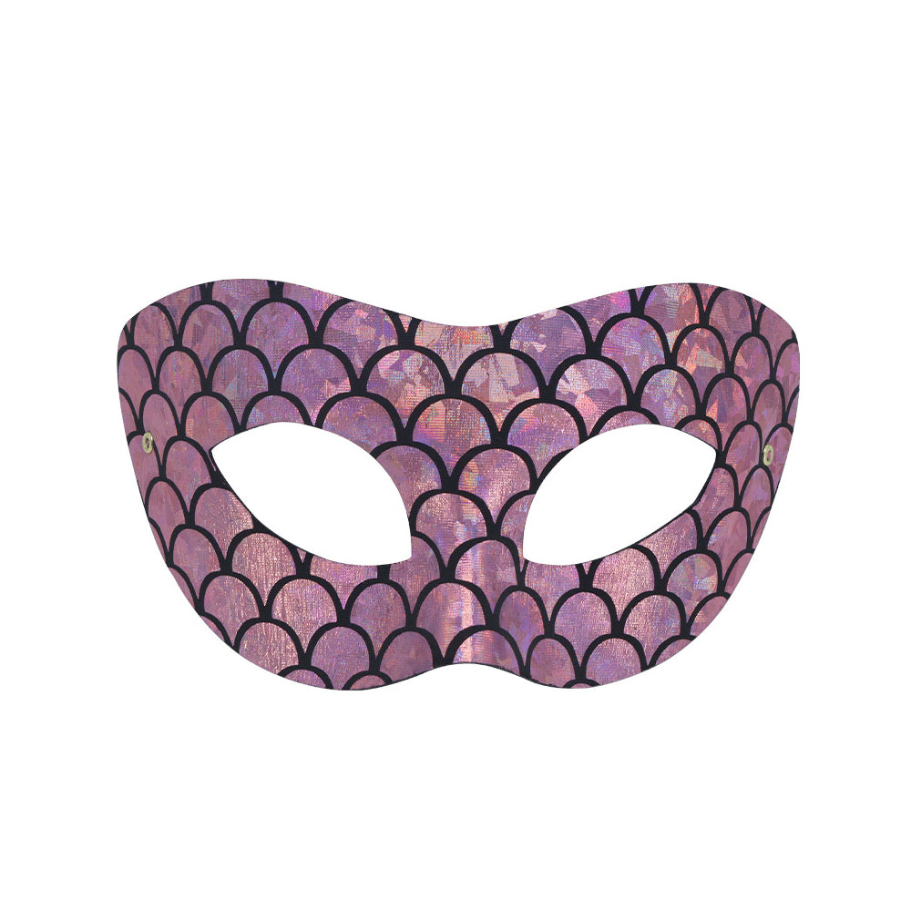 Regina Shiny Pink Mermaid Scale Half Face Masquerade Mask