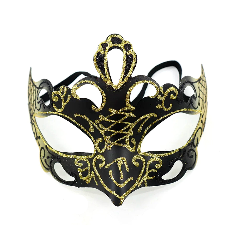 Regina Gilded Tiara Glint – Ornate Crown-Style Masquerade Mask