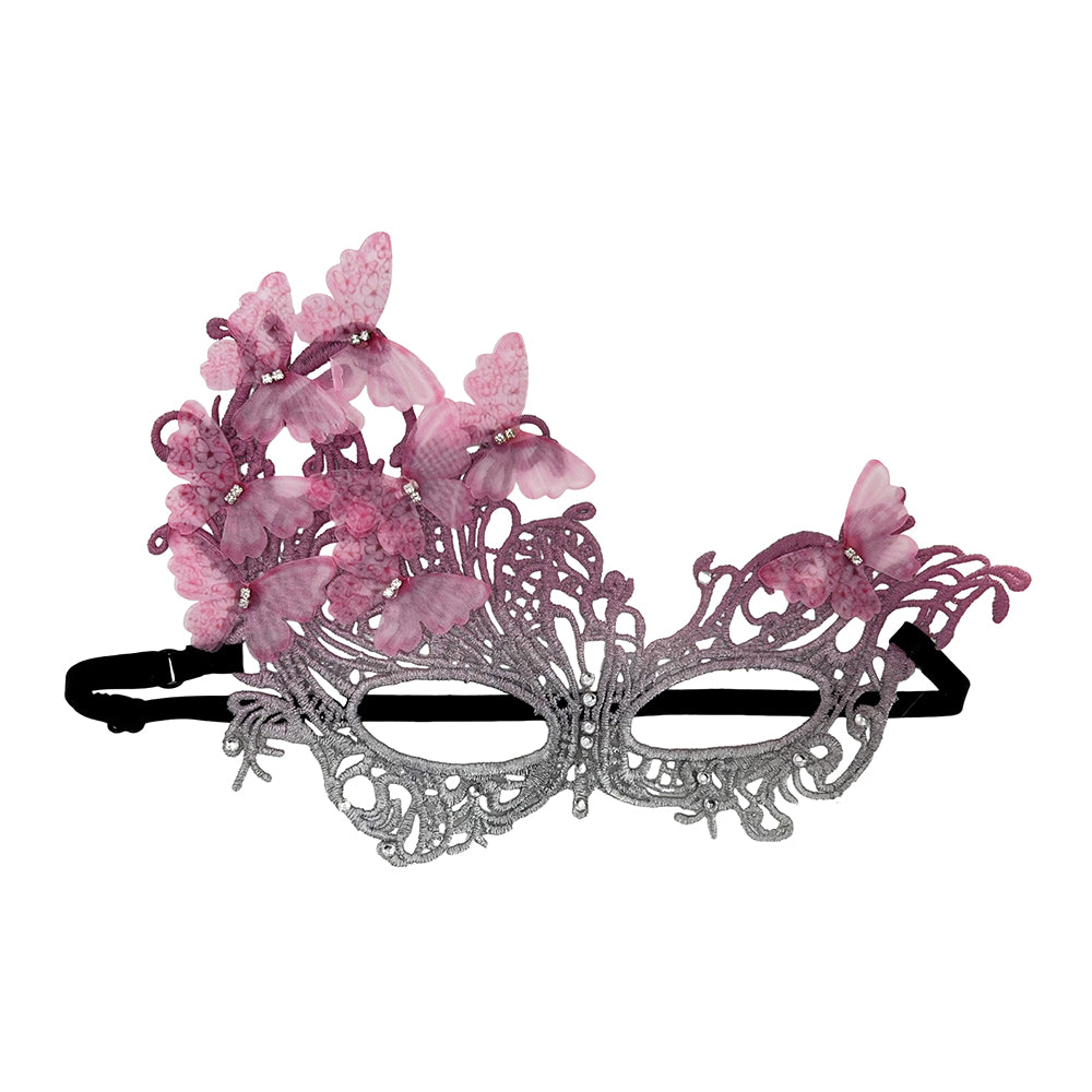 Héloïse Pink Butterfly Lace Masquerade Mask