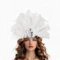 Giulia Layered Feather Crown Headpiece for Carnival & Stage