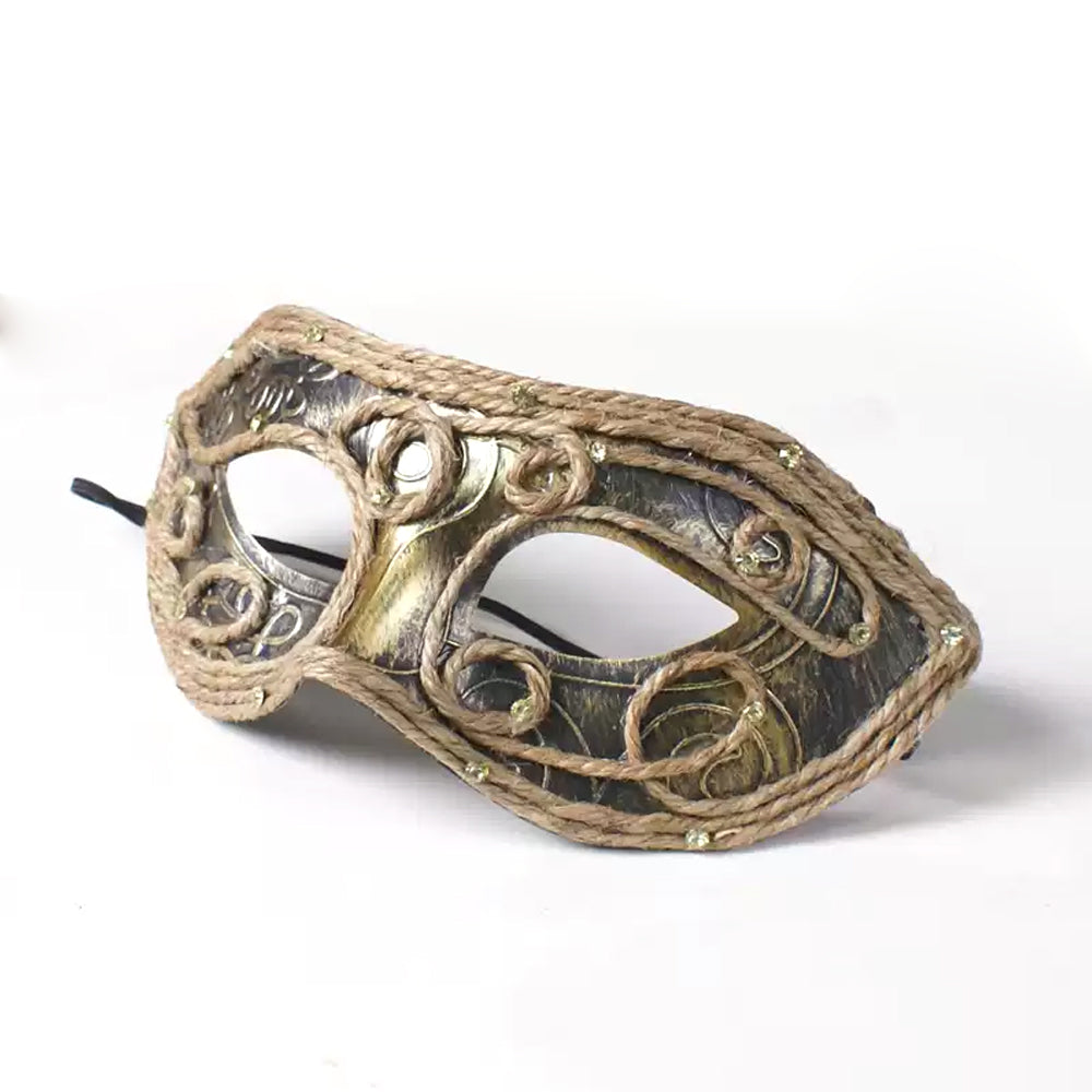Vintage Gold Rope Masquerade Mask
