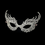 Bianca Crystal Winged Silver Alloy Masquerade Mask