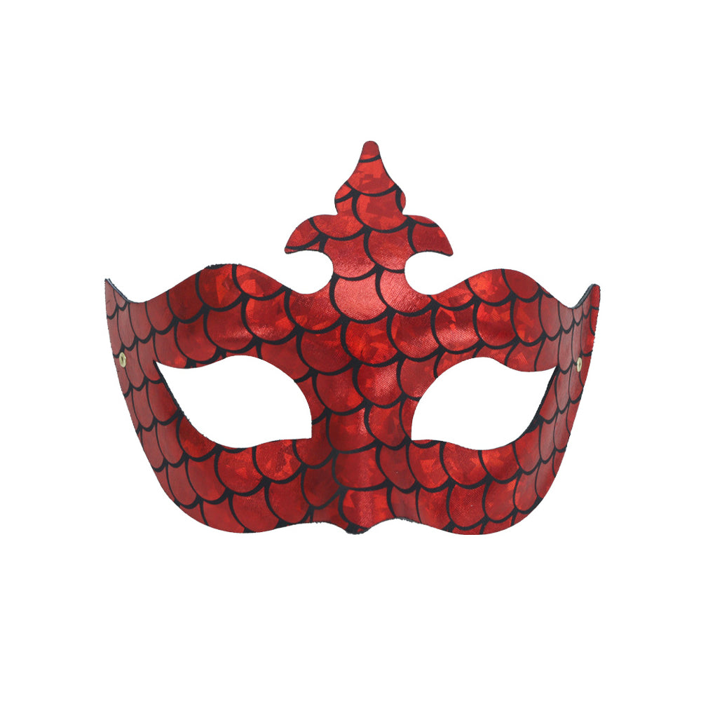 Héloïse Red Mermaid Princess Crown Masquerade Mask