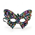 Sparkling Butterfly Sequin Masquerade Mask -Light Rainbow