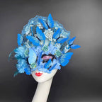 Red Butterfly Masquerade Mask with Lace Fan Design