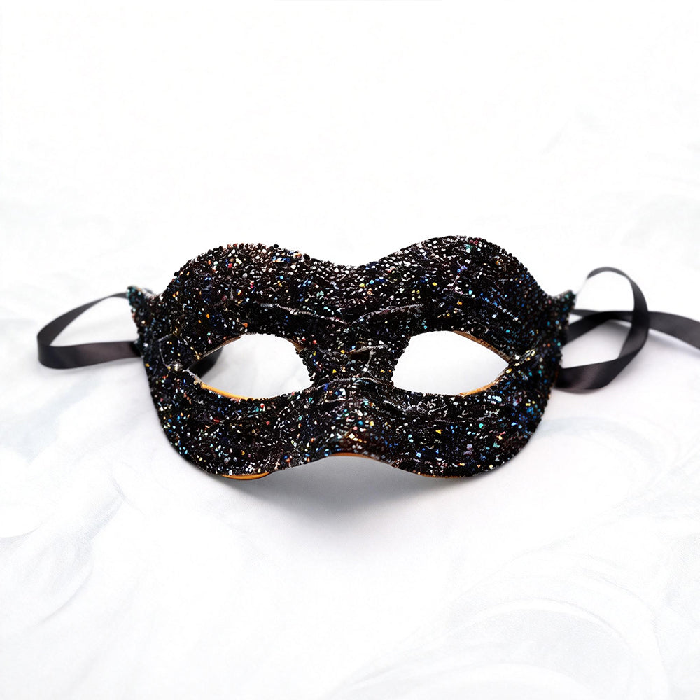 Black Glitter Masquerade Mask