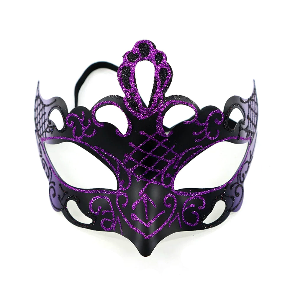 Regina Purple– Ornate Crown-Style Masquerade Mask