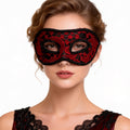 Red & Black Lace Venetian Masquerade Mask