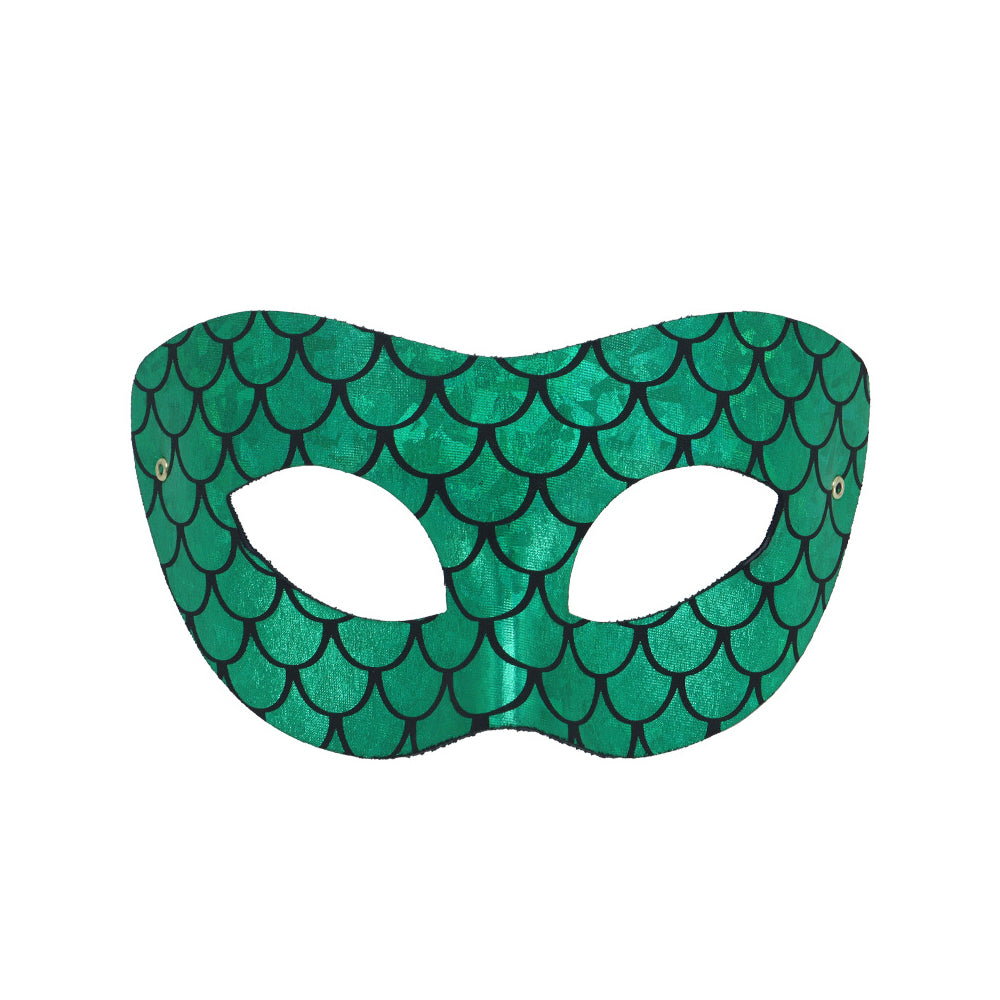 Regina Green Mermaid Scale PVC Masquerade Mask