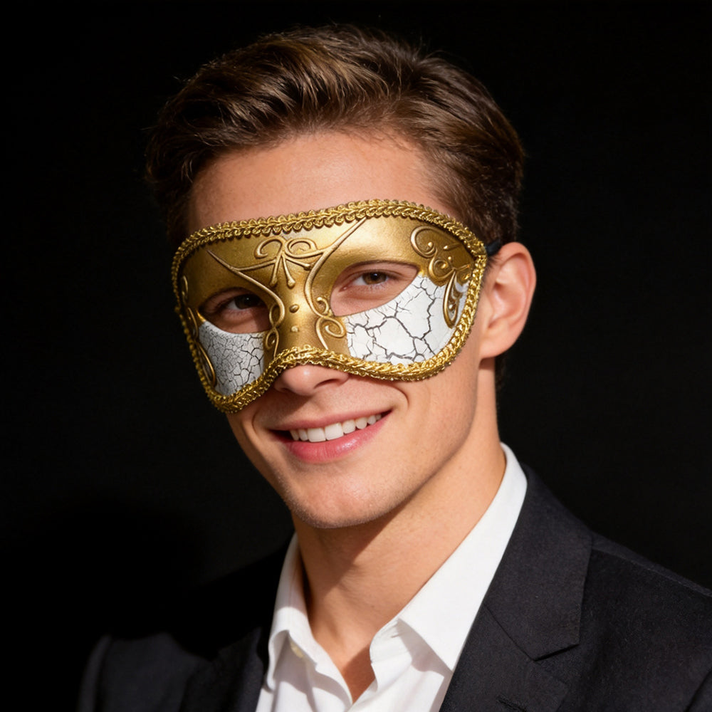 Vintage Venetian Gold & Silver Masquerade Mask