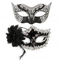 Silver Moonlight Echo – Matching Couple Masquerade Set