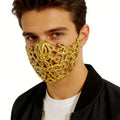 Bathory  Gold Filigree Lower Face Mask for Men
