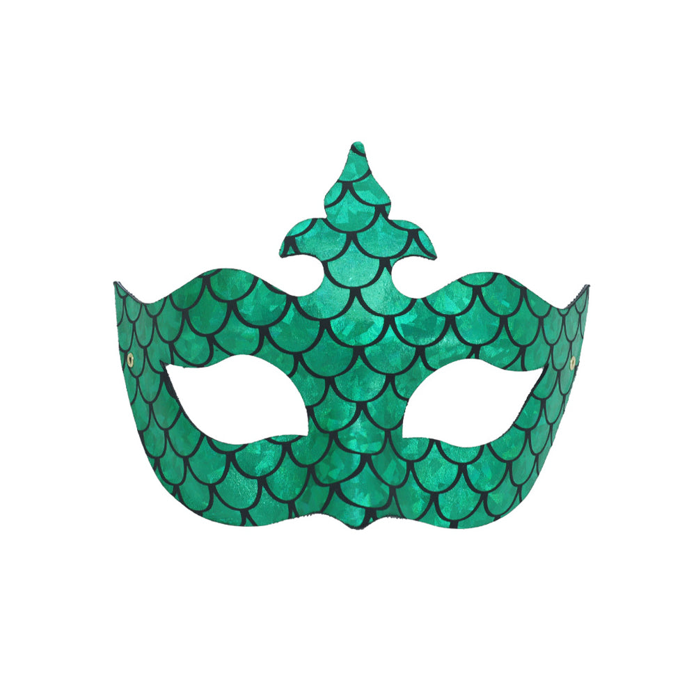 Héloïse Green Mermaid Princess Crown Masquerade Mask