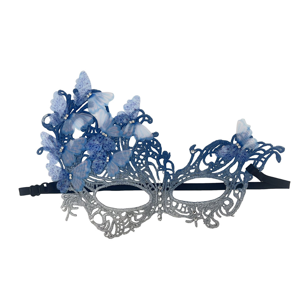 Héloïse Blue Butterfly Lace Masquerade Mask