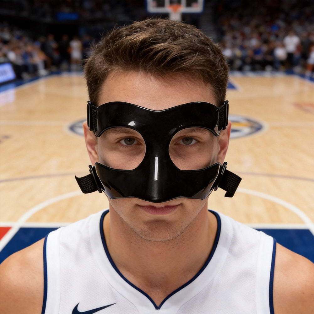 Split Design Sports Face Guard BLACK