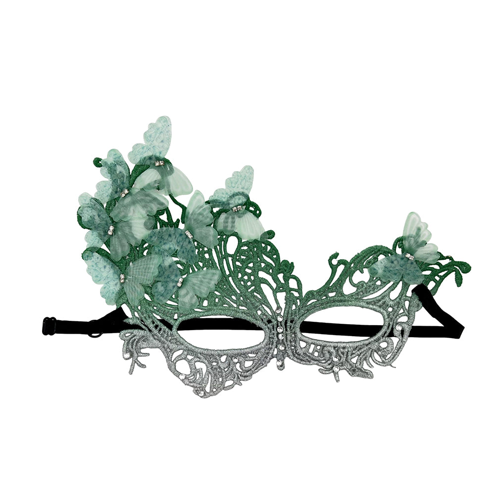 Héloïse Green Butterfly Lace Masquerade Mask
