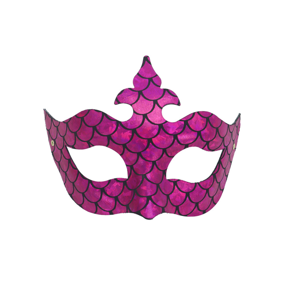 Héloïse Fuchsia Mermaid Princess Crown Masquerade Mask