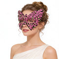 Sparkling Butterfly Sequin Masquerade Mask -Fuchsia