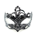 Regina Shiny Silver Crown Masquerade Mask