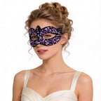 Shiny Sequin Masquerade Mask - Purple