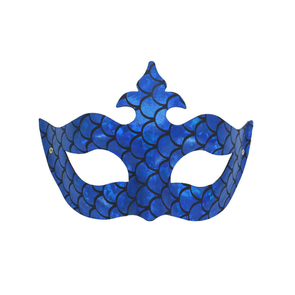 Héloïse Deep Blue Mermaid Princess Crown Masquerade Mask