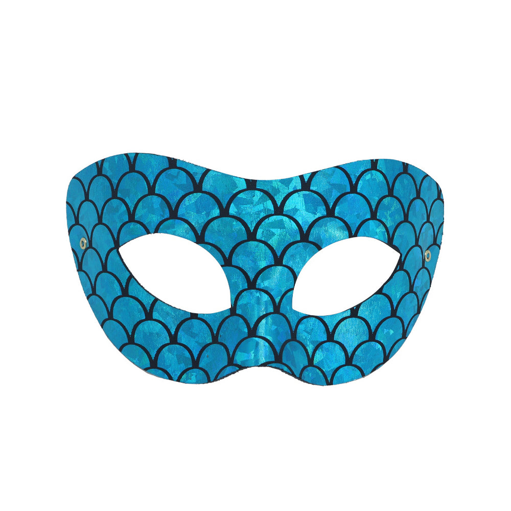 Regina Sky Blue Mermaid Scale  Masquerade Mask