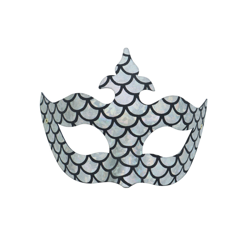 Héloïse Silver Mermaid Princess Crown Masquerade Mask