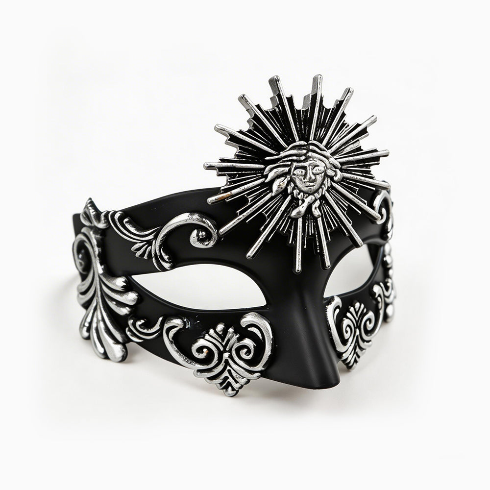 Alessandra Venetian Sun Motif Couple Masquerade Mask Set