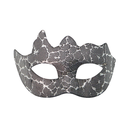 Alessandra Silver-Gray Textured Gentleman Masquerade Mask