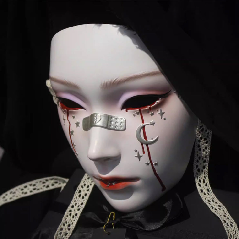 Bathory White Full Face Horror Cosplay Mask