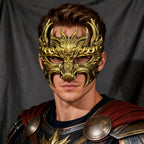 Gold Warrior Armor Masquerade Mask