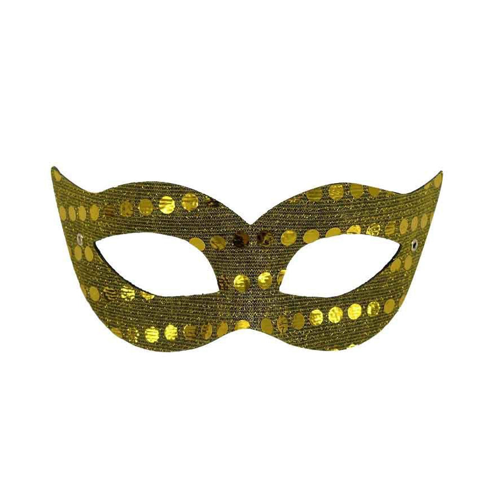 Alessandra Shimmer Gold Party Masquerade Mask