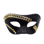 Alessandra Black Studded Half Venetian masquerade Mask