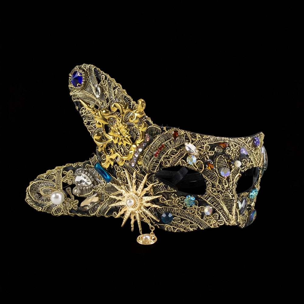 Alessandra Gilded Star Filigree Mask