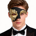 Alessandra Peacock Noir Venetian Masquerade Mask