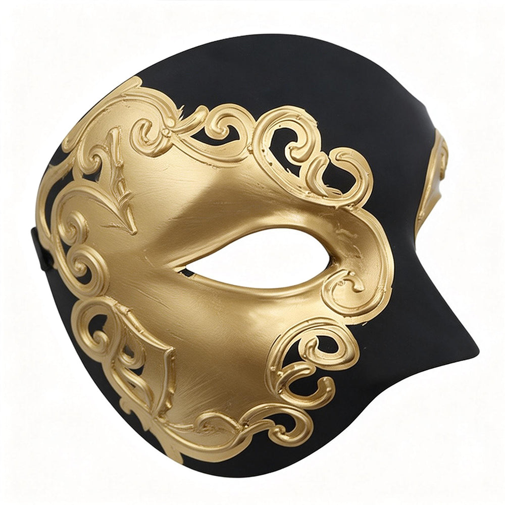 Alessandra Peacock Noir Venetian Masquerade Mask