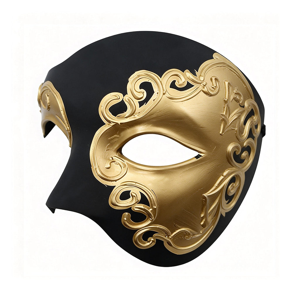 Alessandra Peacock Noir Venetian Masquerade Mask