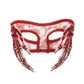 Bathory Lace Halloween Masquerade Mask with Sculpted Hand Detail